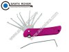 New HAOSHI Foldable Knife Opener For Door Locksmith Tool Lock Pick Set pink