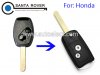 Honda Accord CRV Modified Folding Remote Key Shell 2 Button HON66 Blade