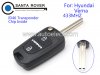 Hyundai Verna Flip Remote Key 3 Button 433mhz ID46 Chip