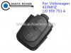 Volkswagen VW Remote Key Round Head 2 Button (433Mhz,1J0 959 753 A)