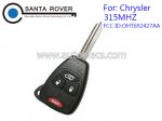 Chrysler Dodge Jeep 3+1button Remote Key OHT692427AA