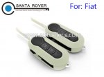 Fiat 500 Bravo Ducato Flip Remote Key Shell Cover 3 Button White