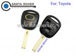 Toyota Corolla Camry Prado RAV4 Remote Key Case Shell Black 3 Button Toy48 Blade With Logo