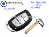 Hyundai IX35 3 Button Smart Remote Key Card 433MHZ