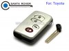 Toyota Avalon Camry Highlander RAV4 Smart Remote Key Shell Case 3+1 Button