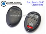 Buick GMC Chevrolet Remote Key Shell Case 3+1 Button