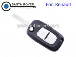 Renault Clio Megane Kangoo Modus Flip Folding Remote Key Shell Case 2 Button Laser Blade