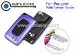 Peugeot 307 407 408 Folding Remote Key 2 Button Purple(With Battery Holder)