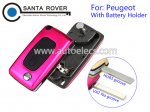 Peugeot 307 407 408 Folding Remote Key 2 Button Pink(With Battery Holder)