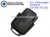 Volkswagen VW Remote Key Square Head 2 Button (433Mhz,1J0 959 753 AG)