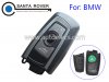 BMW 5 7 Series Smart Remote Key Case Cover 3 Button Silver