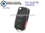 Audi A8 Flip remote Key 46 Chip (315 MHz)