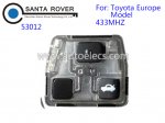 Toyota Remote 3 Button Set 53012 433Mhz