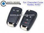 Chevrolet Cruze Malibu AVEO Flip Folding Remote Shell Cover 4 Button