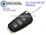 Original Audi A6L Q7 Flip Remote Key 220AK 8E Chip 868Mhz
