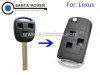 Lexus IS200 GS300 RX300 LS400 Midified Folding Remote Key Shell 3 Button