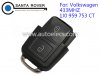 Volkswagen VW Remote Key Square Head 2 Button (433Mhz,1J0 959 753 CT)