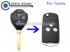 Toyota Camry Avalon RAV4 Modified Folding Flip Remote Key Case Shell 3 button