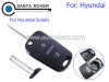 Hyundai Solaris Flip Remote Key Shell Case 3 Button