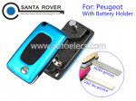 Peugeot 307 407 408 Folding Remote Key 3 Button Sky Blue(With Battery Holder)
