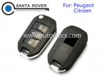 Peugeot 508 Citroen Folding Remote Key Shell 3 Button