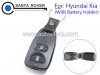 Hyundai Kia Remote Key Case Shell 2 Button With Battery Holder