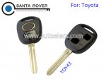 Toyota Corolla Camry Prado RAV4 Remote Key Case Shell Black 2 Button Toy43 Blade With Logo