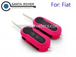 Fiat 500 Bravo Ducato Flip Remote Key Shell Cover 3 Button Pink