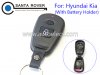 Hyundai Kia Remote Key Shell Case 2 Button With Battery Holer
